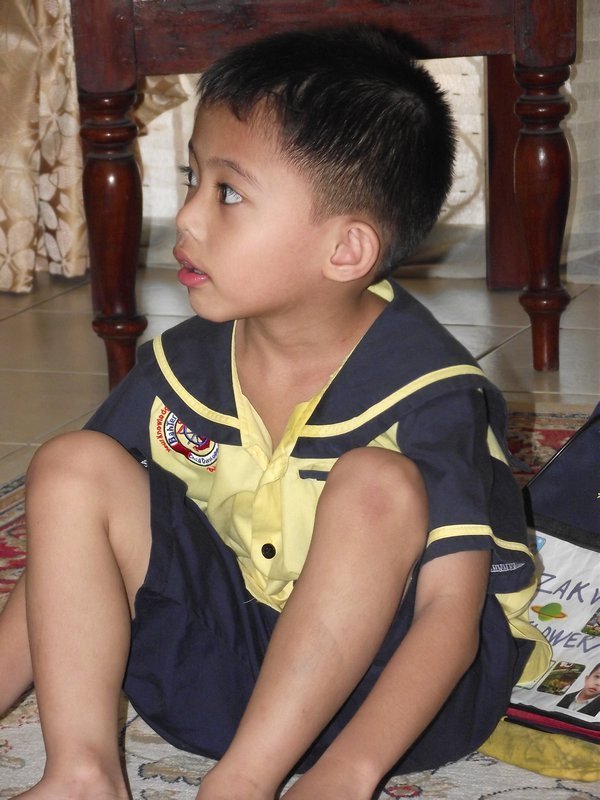 Cousin Zakwan in his School Uniform
