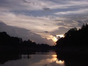 Sunset Over Kinabatangan River