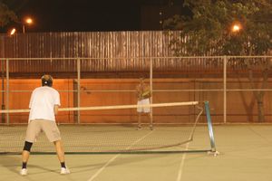 Evening tennis