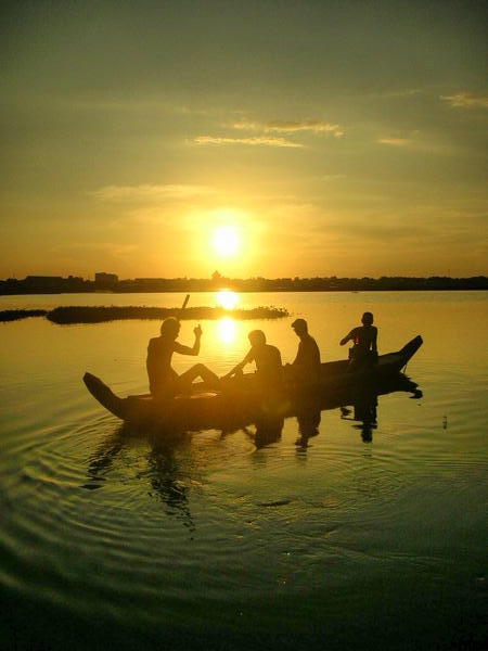 Sunset over Boeng Kak lake