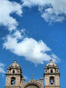 The bell towers of  La Compania de Jesus