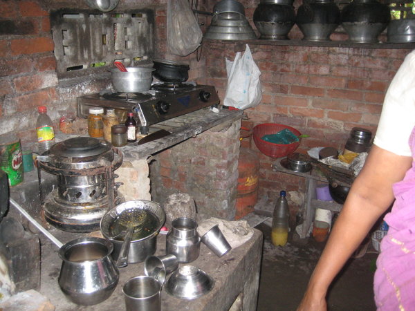 A kitchen in a village house