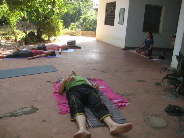 Teaching my first yoga class