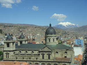 La Paz .. view from El Presidente bar 