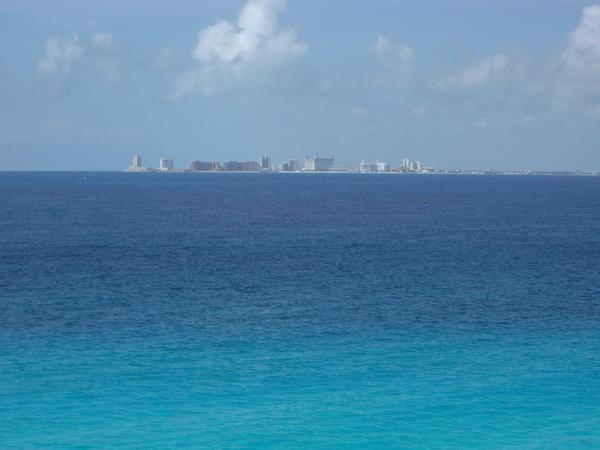 Cancun as best viewed.. from afar! 