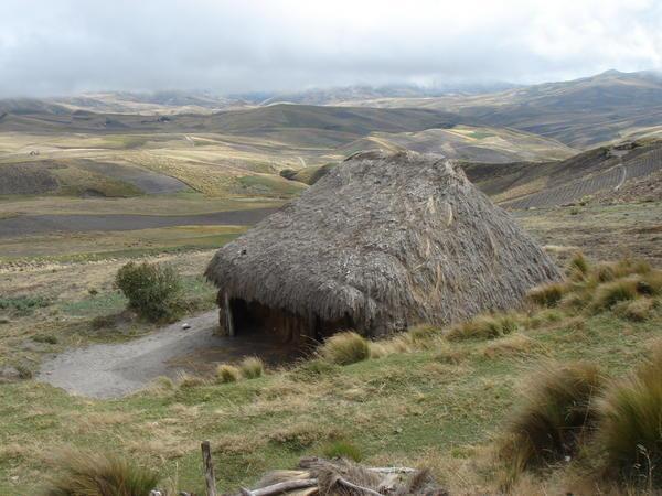 Straw house.. in a windy and cold plain in the Andies! 