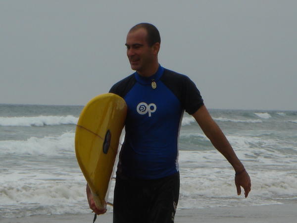 Bryan surfing at Montanita 