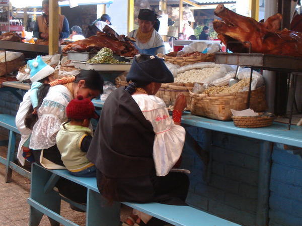 Breakfast at Otavalo Central Market