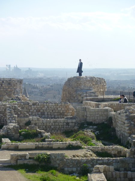 lone man at aleppo citadel