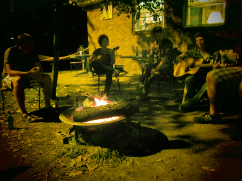 Hostel campfire