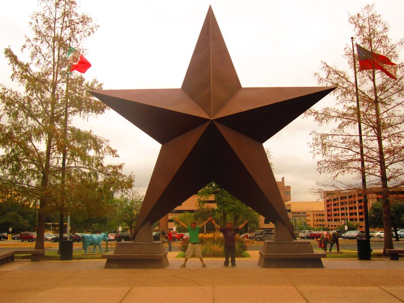 The Lone Star statue outside the museum
