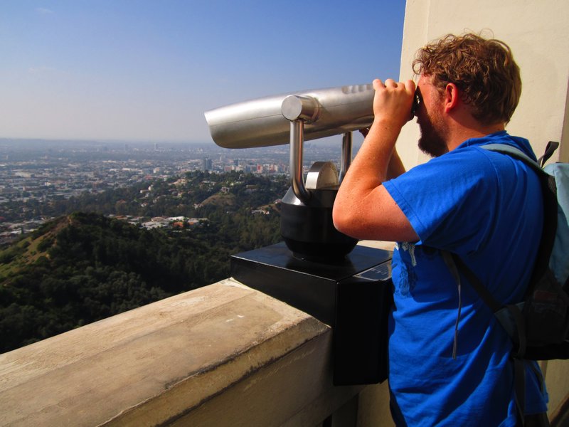 Looking out from the observatory