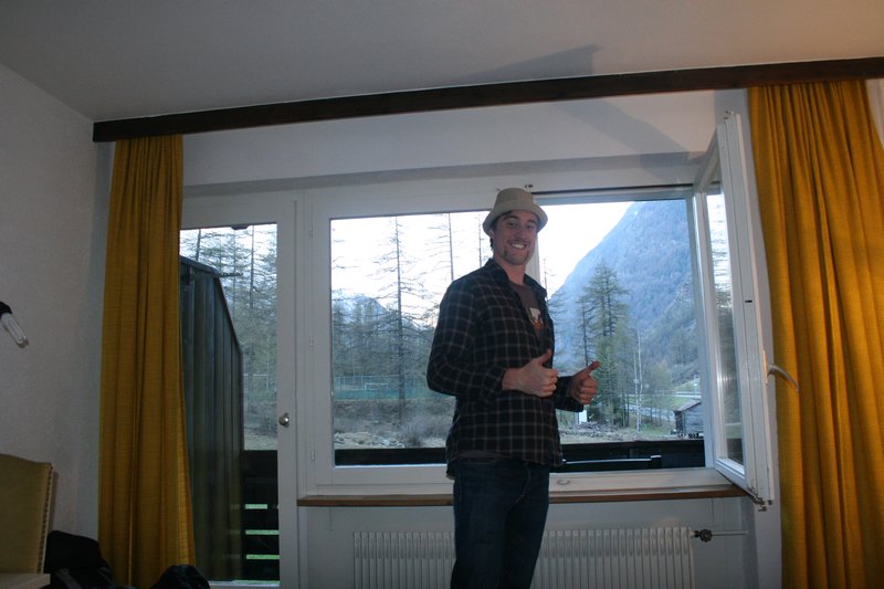 We Had a Balcony Looking Into The Swiss Alps..
