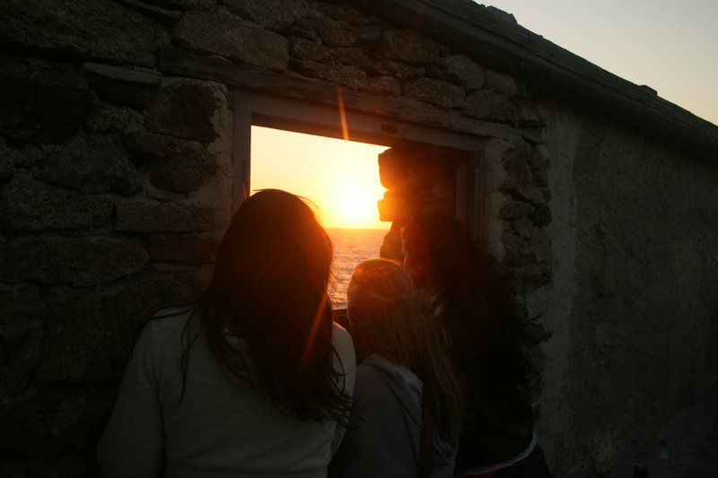 The girls taking in the sunset...