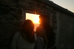 The girls taking in the sunset...