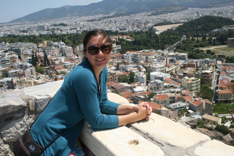 Taking In the View of Athens From The Acropolis...