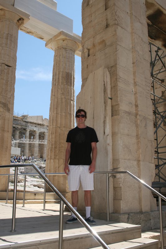 Jake Headed Into the Parthenon...