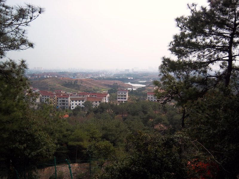 Looking out over a neighboring village and JInhua off in the distance
