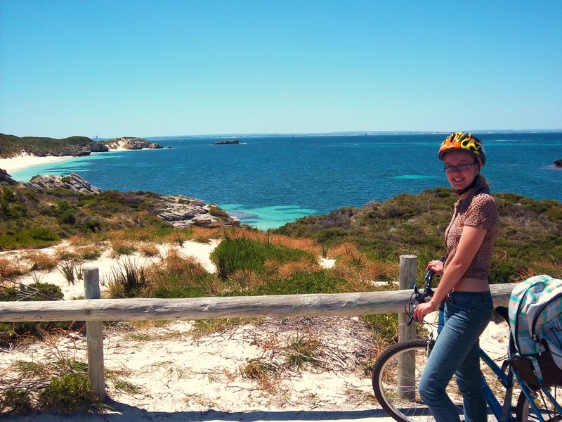 Please ignore how stupid I look in a bike helmet and instead focus on the beautiful scenery!