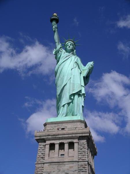 Here she is the statue of Liberty