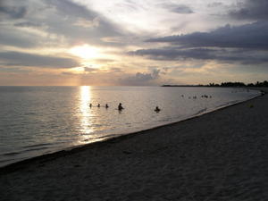 Playa Acon in Trinidad at sunset