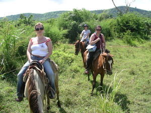 Our Horse ride to the waterfall Trinidad
