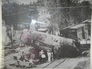 Photo of the actual train crash