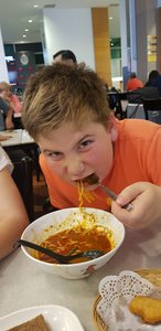 Mitchell loves Curry Noodles