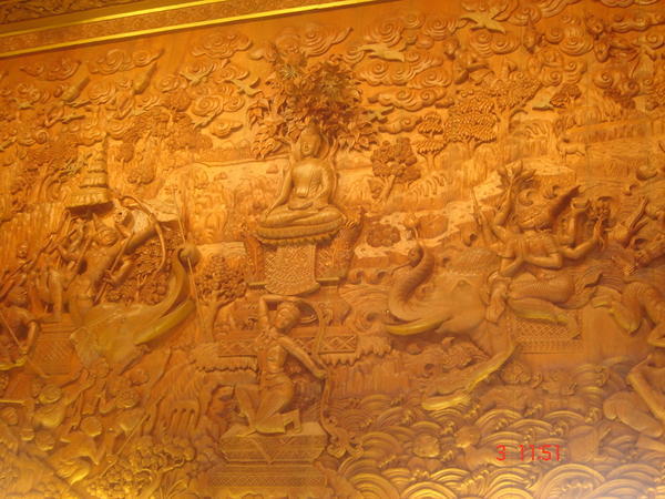 Wood Carving on Wall