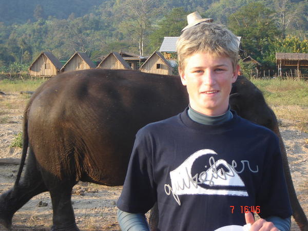 Trent with the Elephants