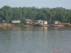 Small Village near Surat Thani on River