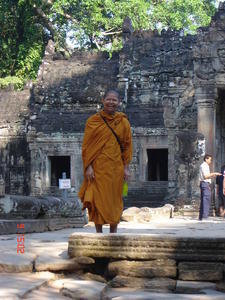 Happy Monk at Preah Khan