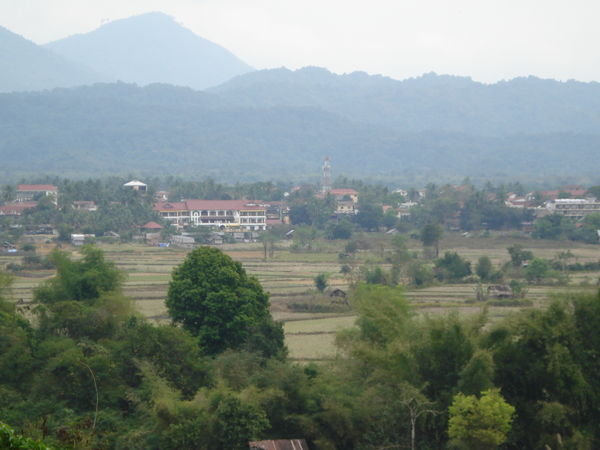 View over Vang Vieng from Cave
