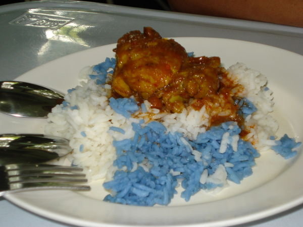 Rinna's blue rice at Roti Mataba...