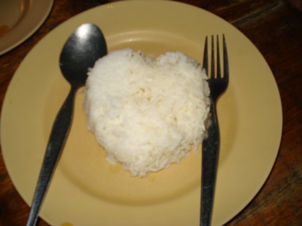Loveheart shaped rice!