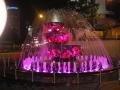 Pavillion fountain at night