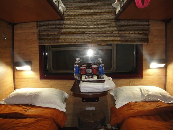 Our sleeper cabin on the overnight train! Livitrans!
