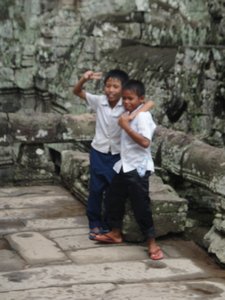 Posing at Angkor Thom