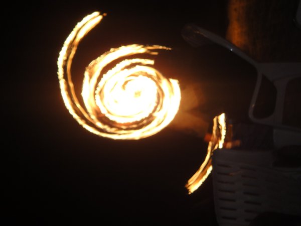 More fire twirling stunts!