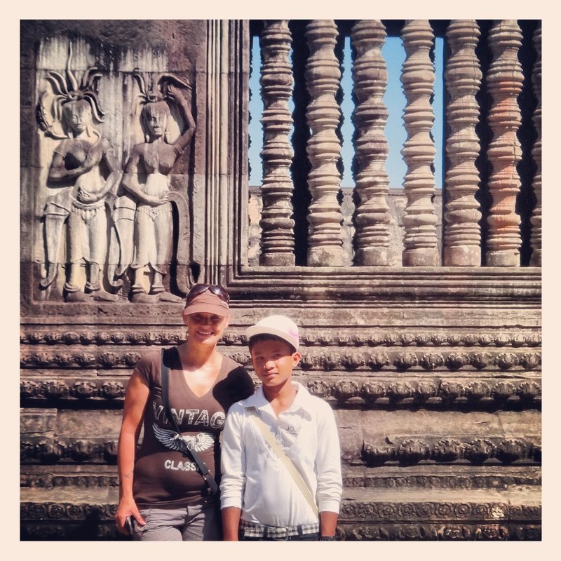 Touring Angkor Wat with Kai