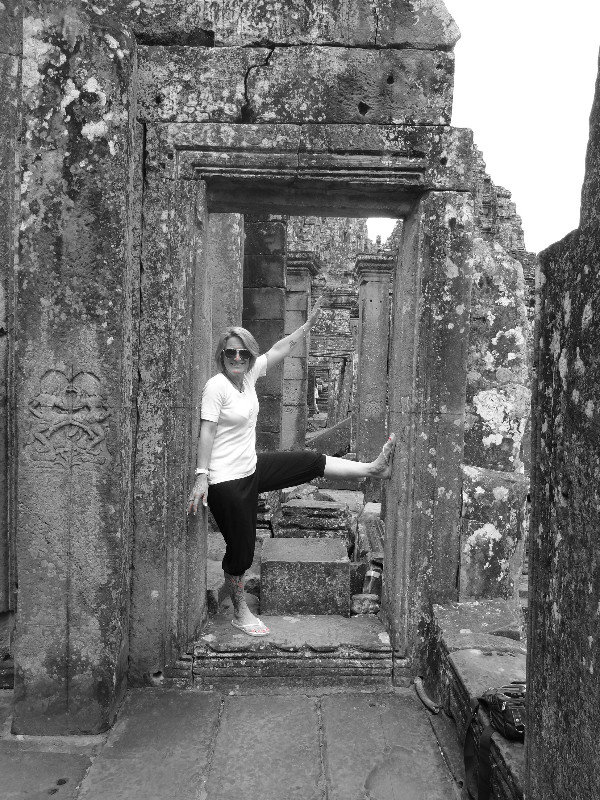 Goofing around at the Temples