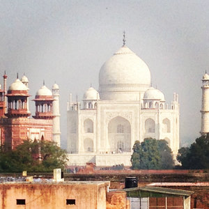 Our first glance at the Taj