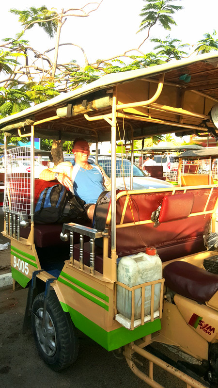 Todd in his first Tuktuk