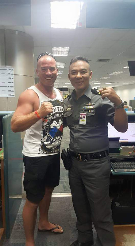 Immigration at the Airport - they thought Todd was a Muay Thai fighter! lol