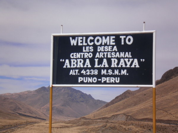 The highest point on our trip to Puno.