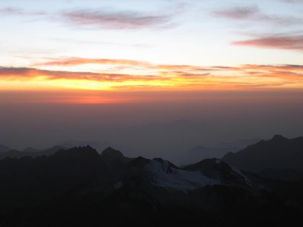 Sunrise over the Yungas