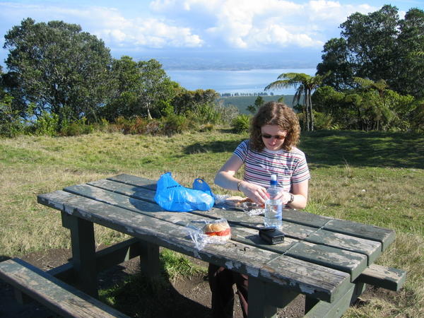 Picnic lunch on the top of Mt Maunganui.