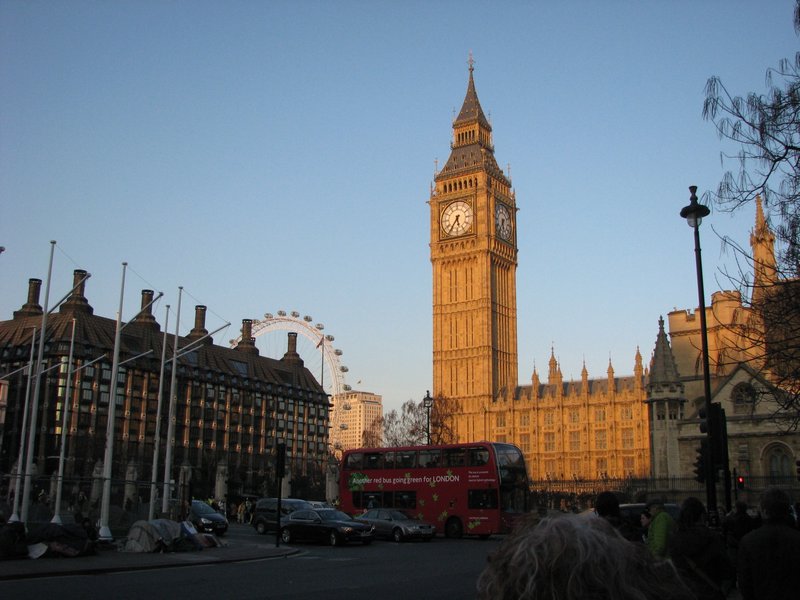 Big ben and the London Eye