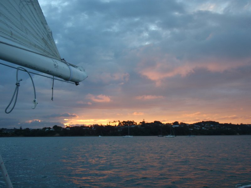 Sunset from the sailboat.