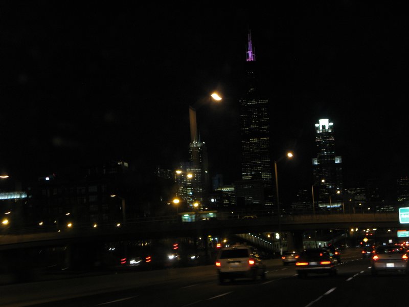 Leaving Chicago at Night